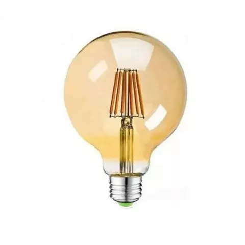 Lâmpada Led Bulbo G80 Filamento 8w Branco Quente Bivolt