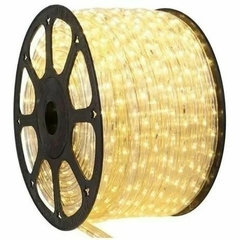 Mangueira Led Redonda 12mm IP67 110v Branco Quente 100m + 4 Conector