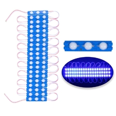 Módulo Injetado Led SMD 7025 Mini c/ 3led 12v 1,5w IP65 Azul