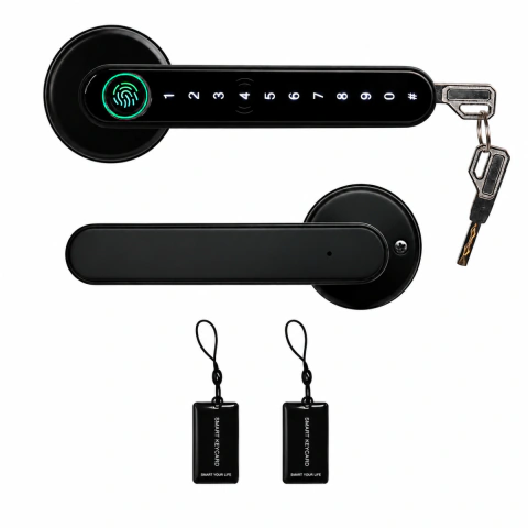 Fechadura Digital Inteligente com Biometria Bluetooth APP | Impressão Digital, Senha e Chave | Controle de Acesso para Casas, Escritórios e Empresas