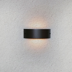 Arandela de parede redonda 10w preta - Center Comp Led