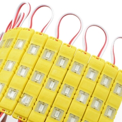 Módulo Injetado Led SMD 7020 c/ 3Led 12v 1,5w IP65 Amarelo Âmbar