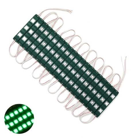 Módulo Injetado Led SMD 7020 c/ 3Led 12v 1,5w IP65 Verde