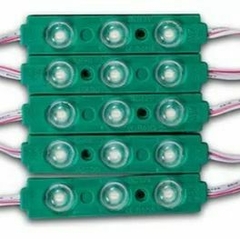 Módulo Injetado Led SMD 7025 Mini c/ 3led 12v 1,5w IP65 Verde
