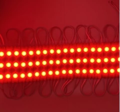 Módulo Injetado Led SMD 7025 Mini c/ 3led 12v 1,5w IP65 Vermelho