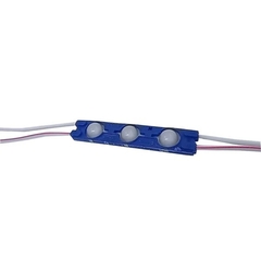 Módulo Injetado Led SMD 7025 Mini c/ 3led 12v 1,5w IP65 Azul