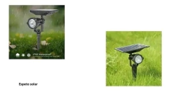 Imagem do Luminária Solar Espeto Jardim Led Liga/desliga Automática Branco Quente