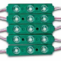 Módulo Injetado Led SMD 7020 c/ 3Led 12v 1,5w IP65 Verde