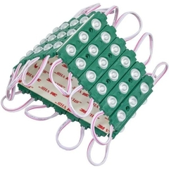 Módulo Injetado Led SMD 7020 c/ 3Led 12v 1,5w IP65 Verde
