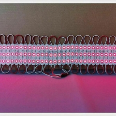 Módulo Injetado Led SMD 7025 Mini c/ 3led 12v 1,5w IP65 Rosa