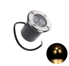 Balizador Led Chão 3w Branco Quente IP67 Bivolt