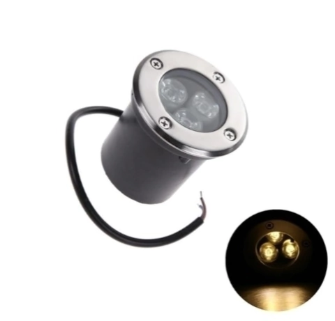 Balizador Led Chão 3w Branco Quente IP67 Bivolt