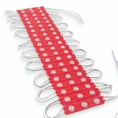 Módulo Injetado Led SMD 7025 Mini c/ 3led 12v 1,5w IP65 Vermelho