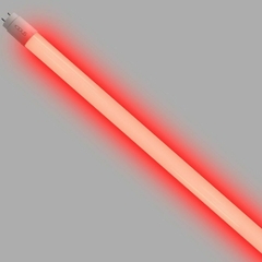Lâmpada Led Tubular T8 18w 1,20 Cm Vermelho