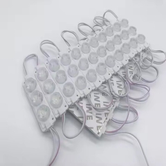 Módulo Injetado Led SMD 3030 3led 12v 3w IP65 Mega Lente Branco Frio