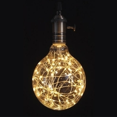 Lâmpada Led Filamento Bulbo G80 Com Fio De Fada E27 3w Bq
