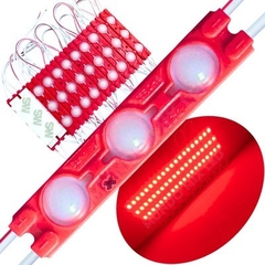 Módulo Injetado Led SMD 7025 Mini c/ 3led 12v 1,5w IP65 Vermelho