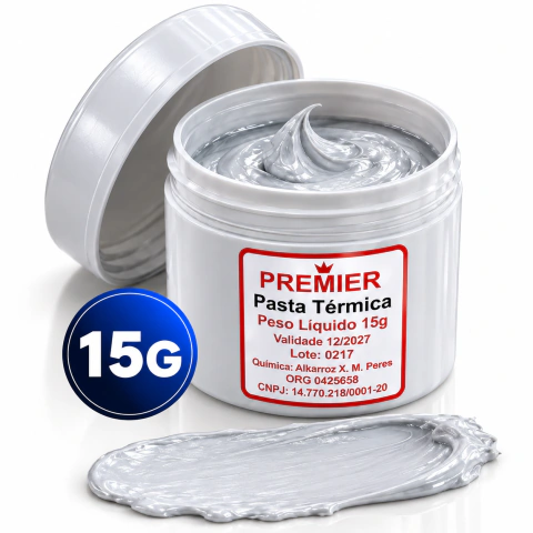 Kit 10 Pasta Térmica Silicone Branca 15g Para CPU GPU Processador PC Notebook Console