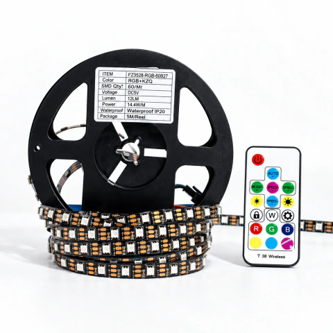 Fita Led WS2812 Rgb Digital 5v 300 leds IP20 5m + Controlador PRETA