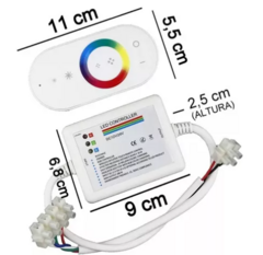 Controladora Rgb Fita Led Controle Sem Fio Touch