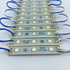 Módulo Resinado Led SMD 5054 c/ 3 led 12v 0,72w IP65 Branco Frio 6500K