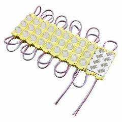 Módulo Injetado Led SMD 7025 Mini c/ 3led 12v 1,5w IP65 Amarelo Âmbar