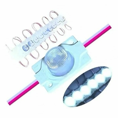 Módulo Injetado Led SMD 3030 c/ 1 led 12v 1,5w IP65 Mega Lente Branco Frio