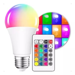 Lâmpada Led Bulbo 3w Rgb Bivolt + Controle