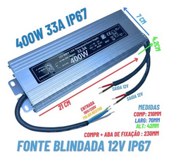 Fonte Blindada 400w 33,3A - Center Comp Led