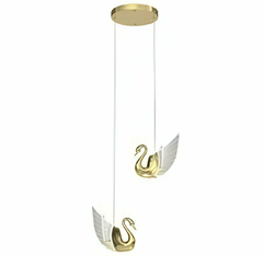 Luminária Mesa Abajur Led Cisne Dourado na internet