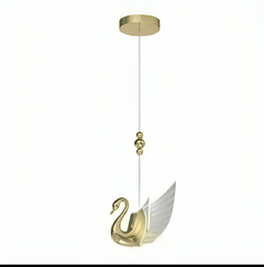 Luminária Mesa Abajur Led Cisne Dourado - comprar online