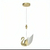 Luminária Mesa Abajur Led Cisne Dourado - comprar online