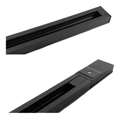 Trilho Eletrificado Preto Para Spot Led 1 Metro