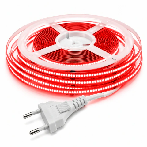 Fita de Led Cob 3528 220V 320Leds IP44 Direto na Tomada 10m - centercomp led