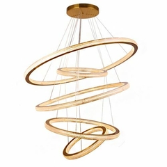 LUSTRE PENDENTE LED SATURNO ANEL QUÍNTUPLO