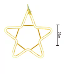 Estrela Neon Pendente para Decoração 30cm Led - comprar online