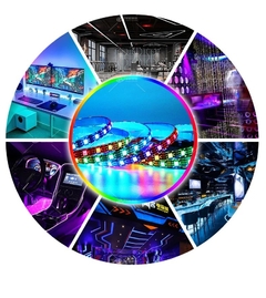 Fita Led WS2815 Rgb Digital 12v 60 leds IP67 5m Preta - comprar online