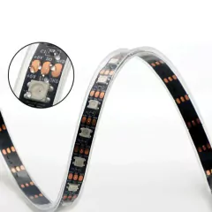 Fita Led WS2815 Rgb Digital 12v 60 leds IP67 5m Preta na internet