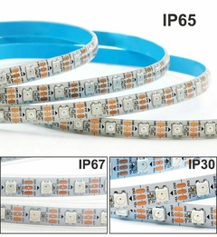 Fita Led 3535 Digital 12v 480 leds IP20 5m + Controlador PRETA na internet