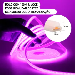 mangueira led neon cob chata