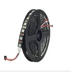 Fita Led 3535 Digital 12v 480 leds IP20 5m + Controlador PRETA - Center Comp Led