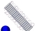 Módulo Injetado Cob Led 12v 2w c/ 9 leds ip65 Azul