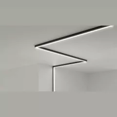 Perfil de Led 30x20 Sobrepor Preto