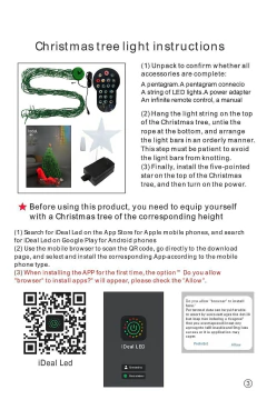 Manual de Instruções da Árvore de Natal de Led RGB Digital