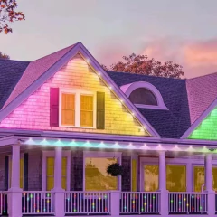 Cordao de Pontos de Led Pixel RGBW Digital para Telhado de Natal 