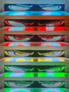 Painel de Led Flexível com olho misterioso para carros e caminhões