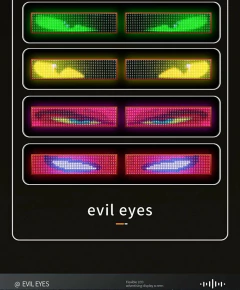 Painel de Led Flexível com olho misterioso para carros e caminhões