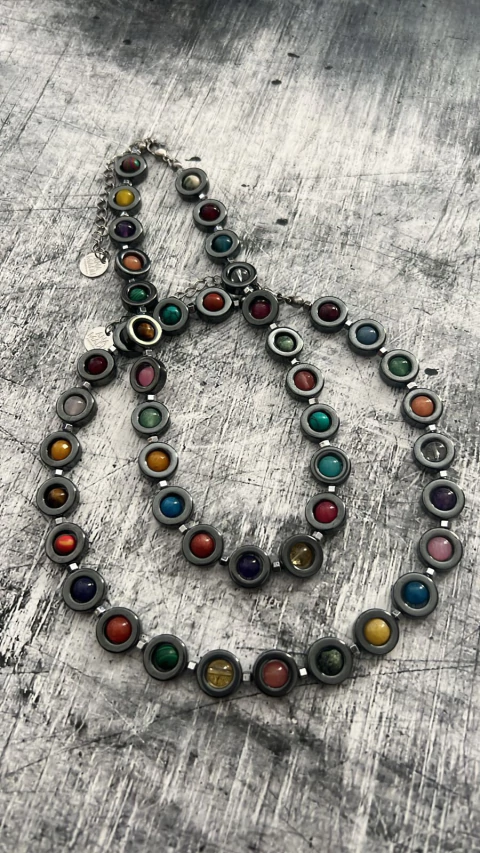 COLAR DISCOS HEMATITA - comprar online