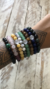 Pulseira Howlita Branca com Hematita - anamadu