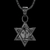 Collar Estrella de David con Cruz Mesiánica Negra